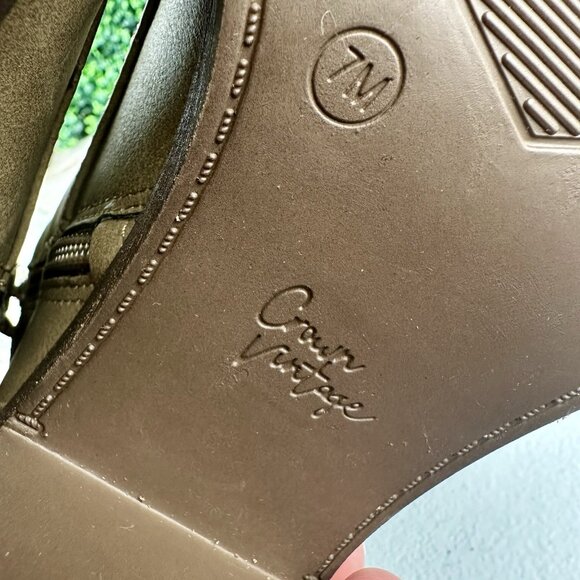 CROWN VINTAGE Hollis Boot Women’s 7M Mocha Lace Up Zip Heel Faux Leather Rugged - Picture 10 of 14